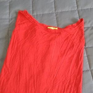 Piko 1988 Red Bamboo 3/4 Sleeve Tunic Top Small
